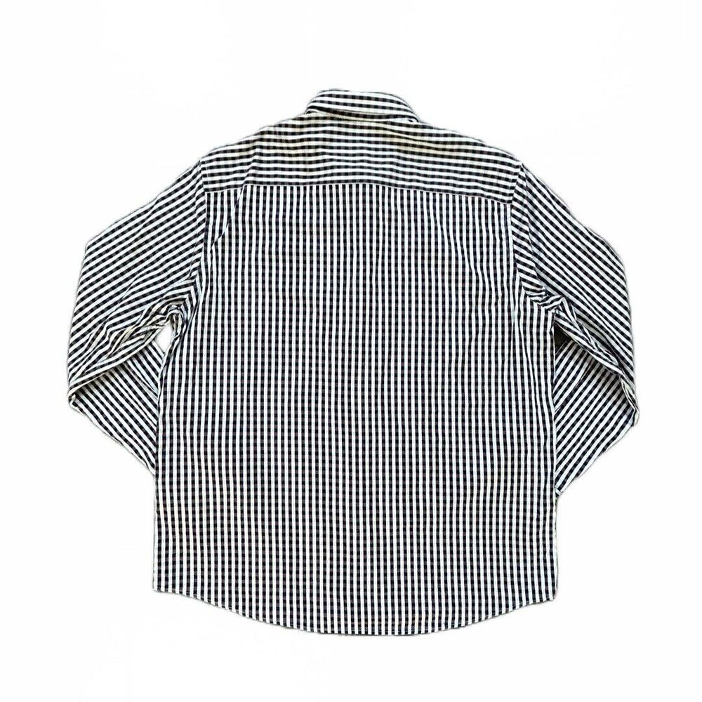 Johnston And Murphy Long Sleeve Button Up Dress Shirt Purple Check Men's Size XL - Picture 8 of 8